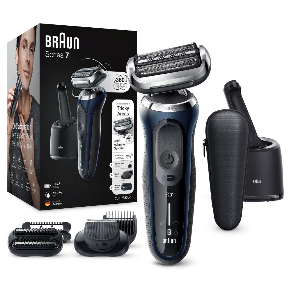 Series 7 Rasierer Herren mit 360° Anpassung, Elektrorasierer & Barttrimmer, 70-B7850cc, blau