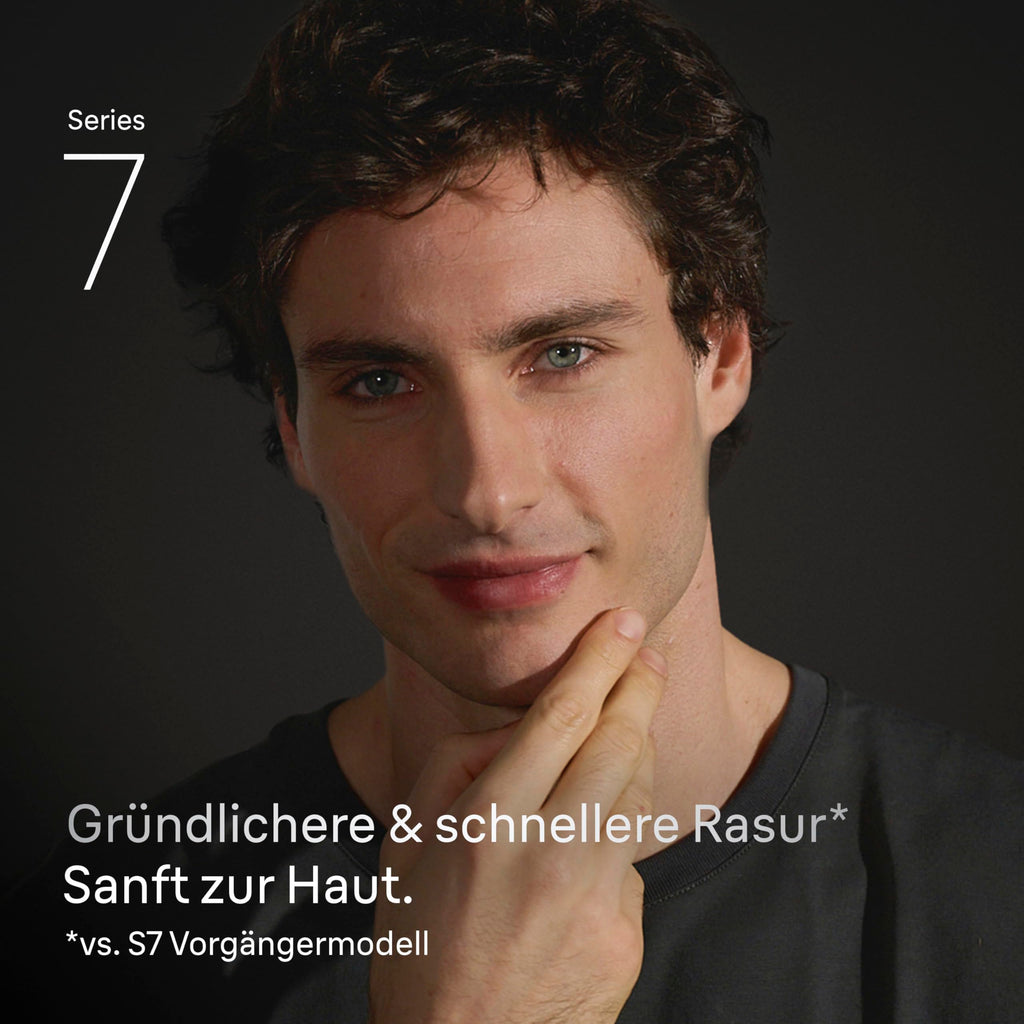 Series 7, Rasierer Herren Elektrisch, Elektrorasierer mit 60 Min. Akkulaufzeit, Ladeständer, 72-N4200s, Schwarz