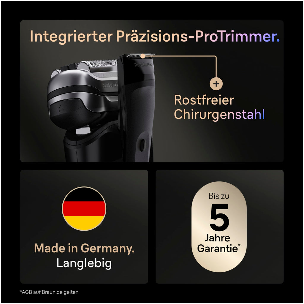 Series 9 PRO+ Rasierer Herren Elektrisch, 5+1 Ultradünne Klingen, Elektrorasierer, 9617si, Silber