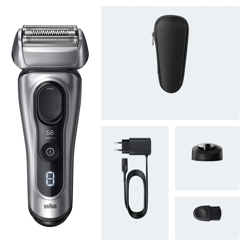 Series 8 Elektrorasierer Herren, 4+1 Präzisionskopf und Trimmer, 8617s, Silber