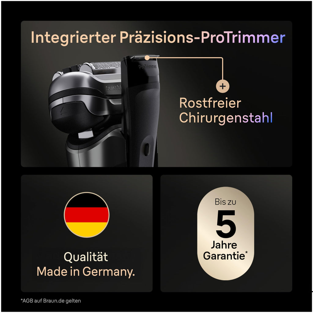 Series 9 PRO+ Glatzen Rasierer Herren, Elektrorasierer für Nass- & Trockenrasur und Glatzenrasierer Akku, Graphit