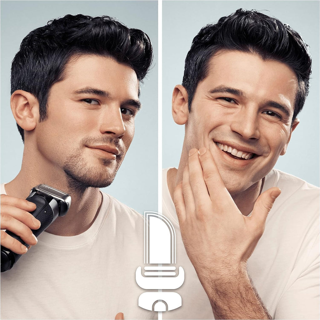 Series 8 Rasierer Herren mit 3+1 Scherkopf, Elektrorasierer Trimmer, Sonic-Technologie, 8467cc, silber