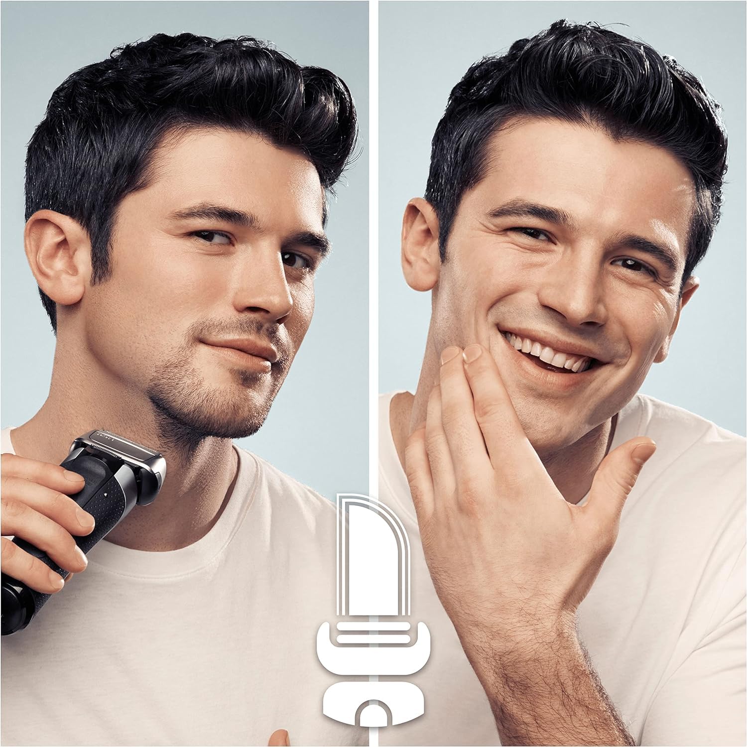 Series 8 Rasierer Herren mit 3+1 Scherkopf, Elektrorasierer Trimmer, Sonic-Technologie, 8467cc, silber