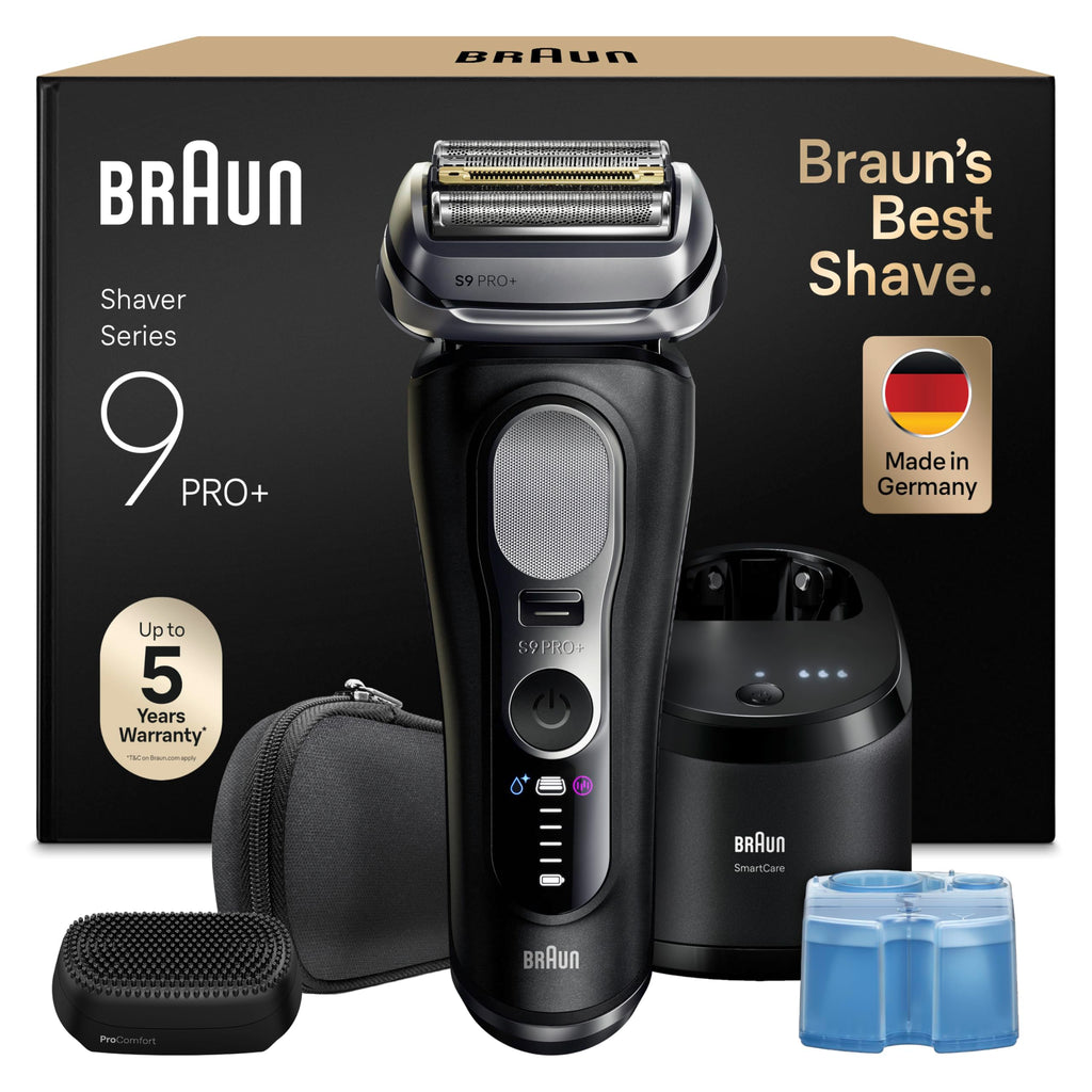 Series 9 PRO+ Elektrorasierer Herren, 5+1 Ultradünne Präzisionsklingen, Pro-SensoAdapt, 9690cce, Schwarz