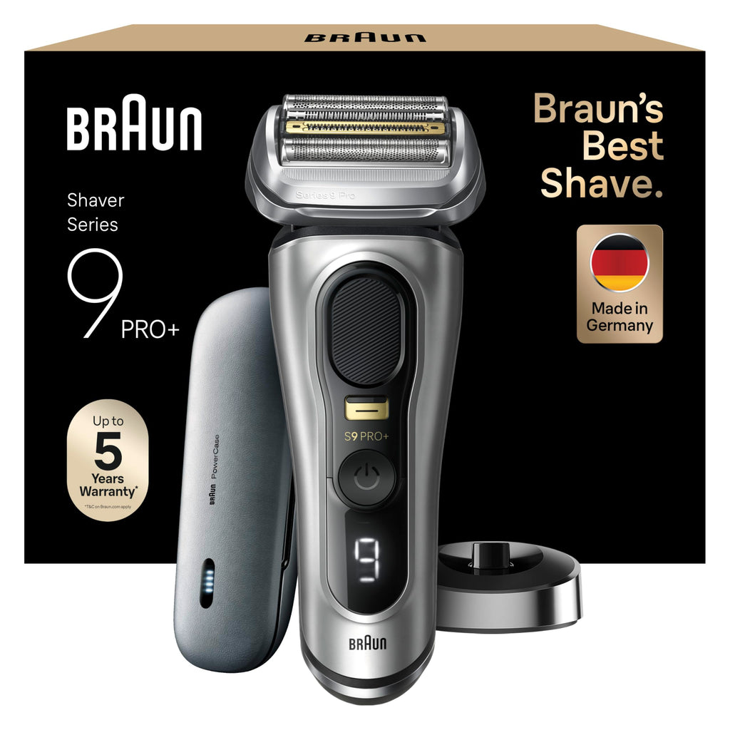 Series 9 Pro+ Rasierer Herren Elektrisch, Elektrorasierer mit 5 Pro Rasierelementen, 9527s, Silber