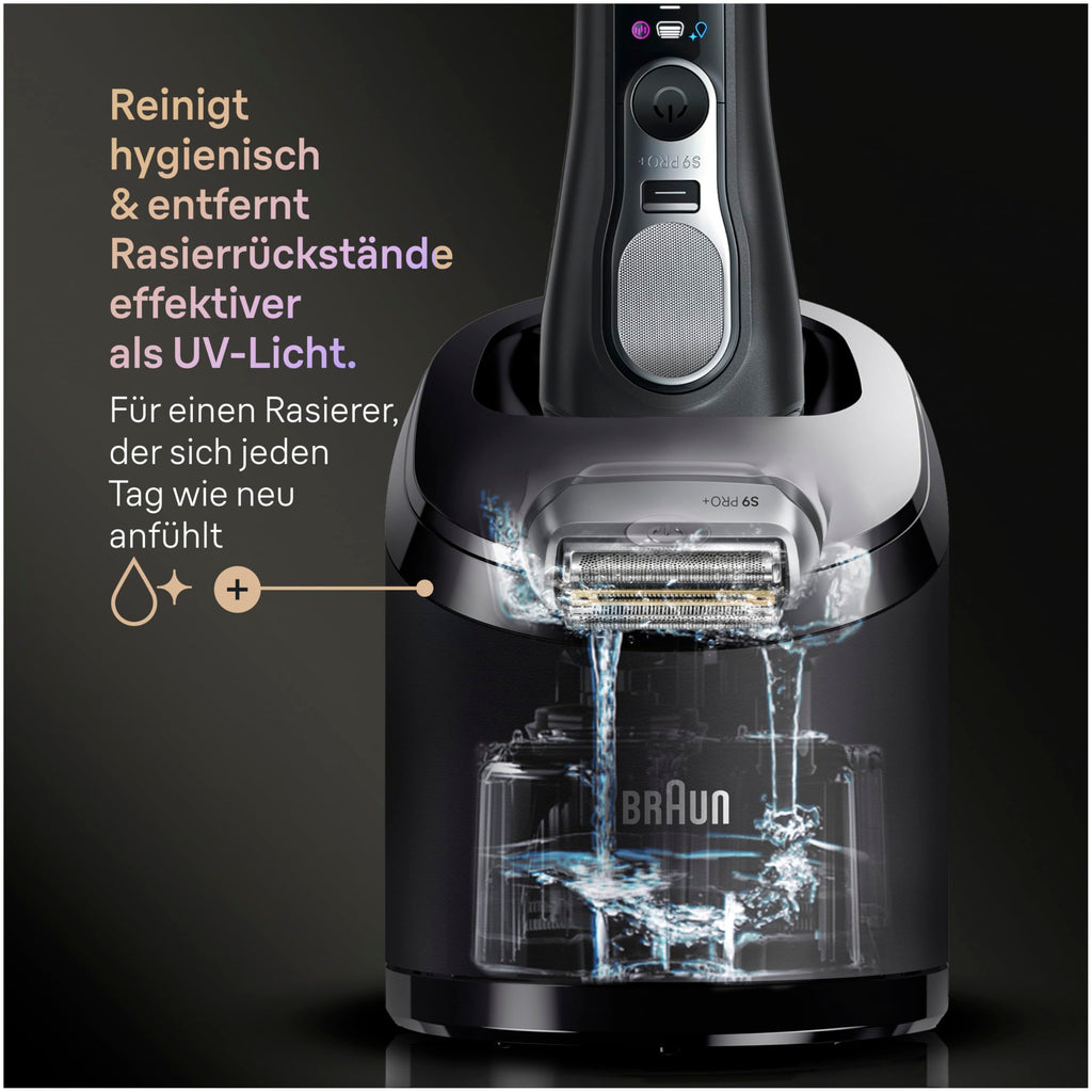Series 9 PRO+ Elektrorasierer Herren, 5+1 Ultradünne Präzisionsklingen, Pro-SensoAdapt, 9690cce, Schwarz
