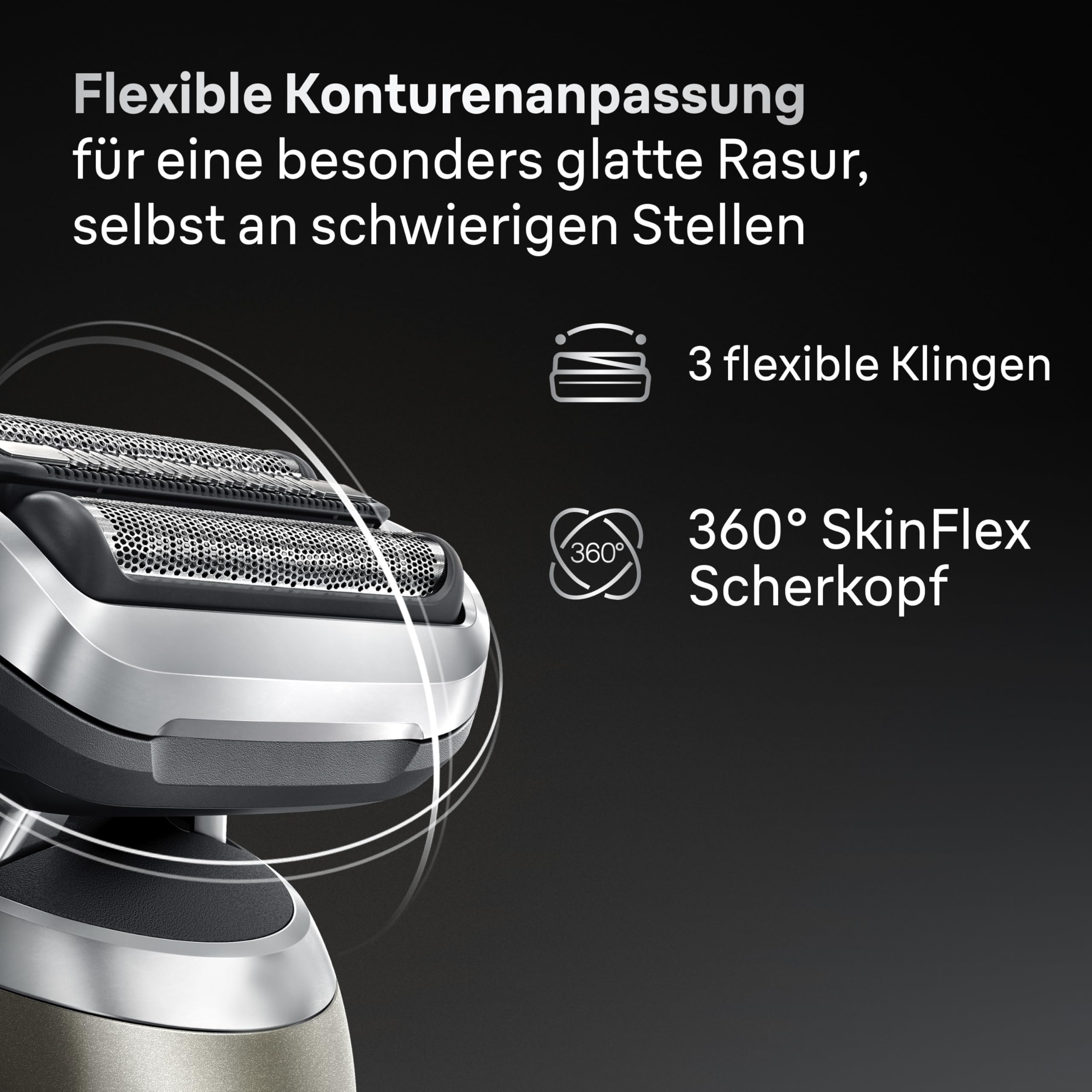 Series 7 Elektrorasierer Herren, Rasierapparat mit 60 Min. Akkulaufzeit, 72-C7200cc, Gold