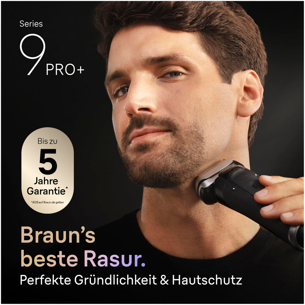 Series 9 PRO+ Elektrorasierer Herren, 5+1 Ultradünne Präzisionsklingen, Pro-SensoAdapt, 9690cce, Schwarz