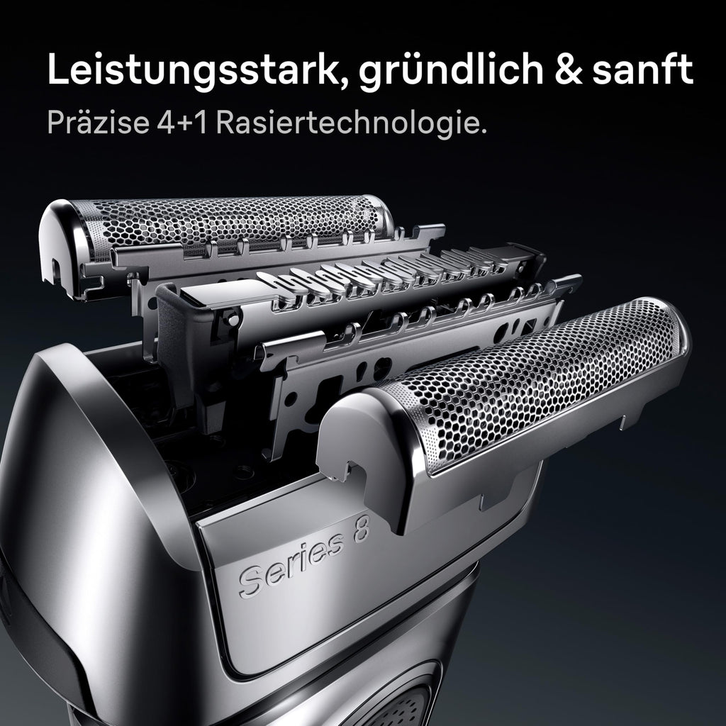 Series 8 Elektrorasierer Herren, 4+1 Präzisionskopf und Trimmer, 8617s, Silber