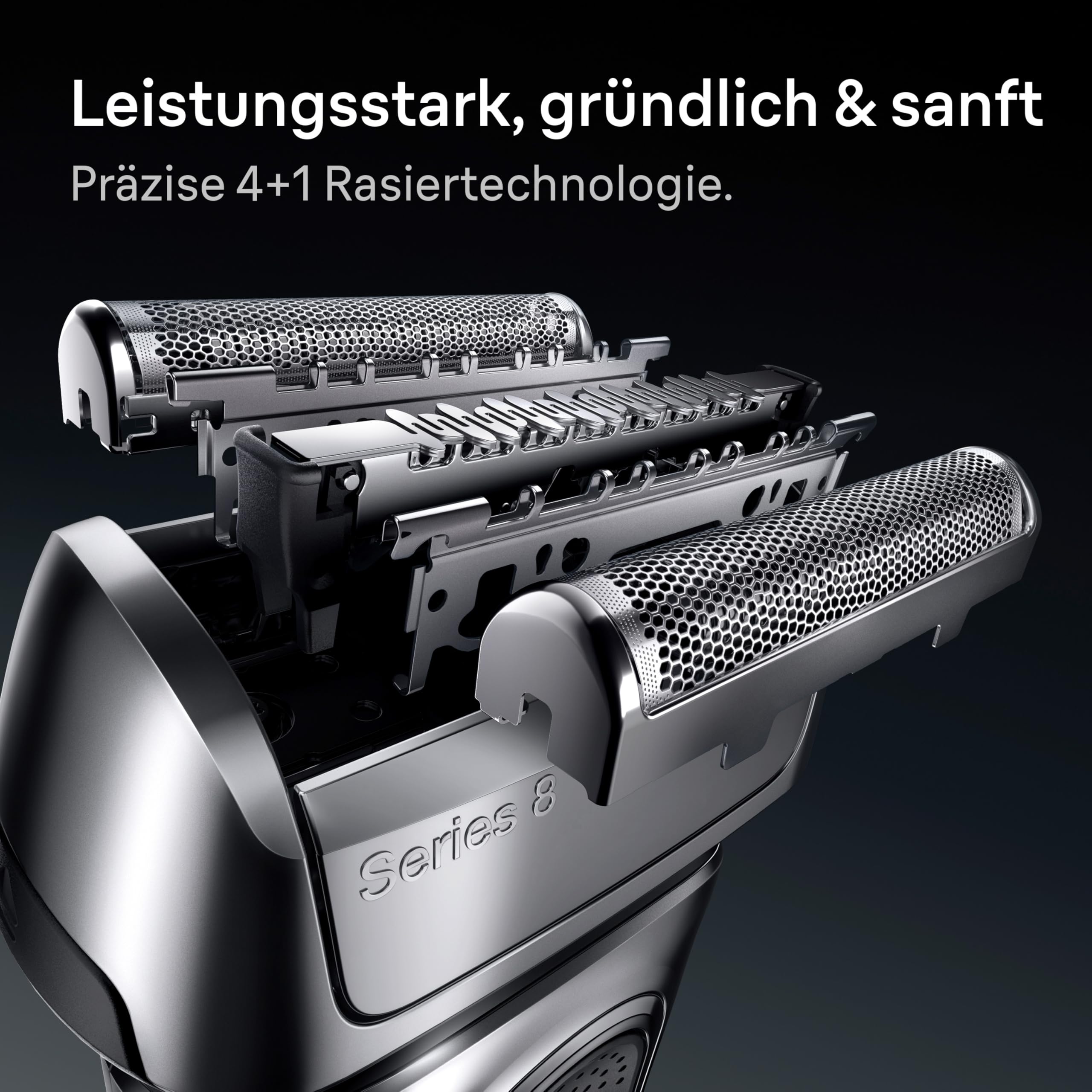 Series 8 Elektrorasierer Herren, 4+1 Präzisionskopf und Trimmer, 8617s, Silber