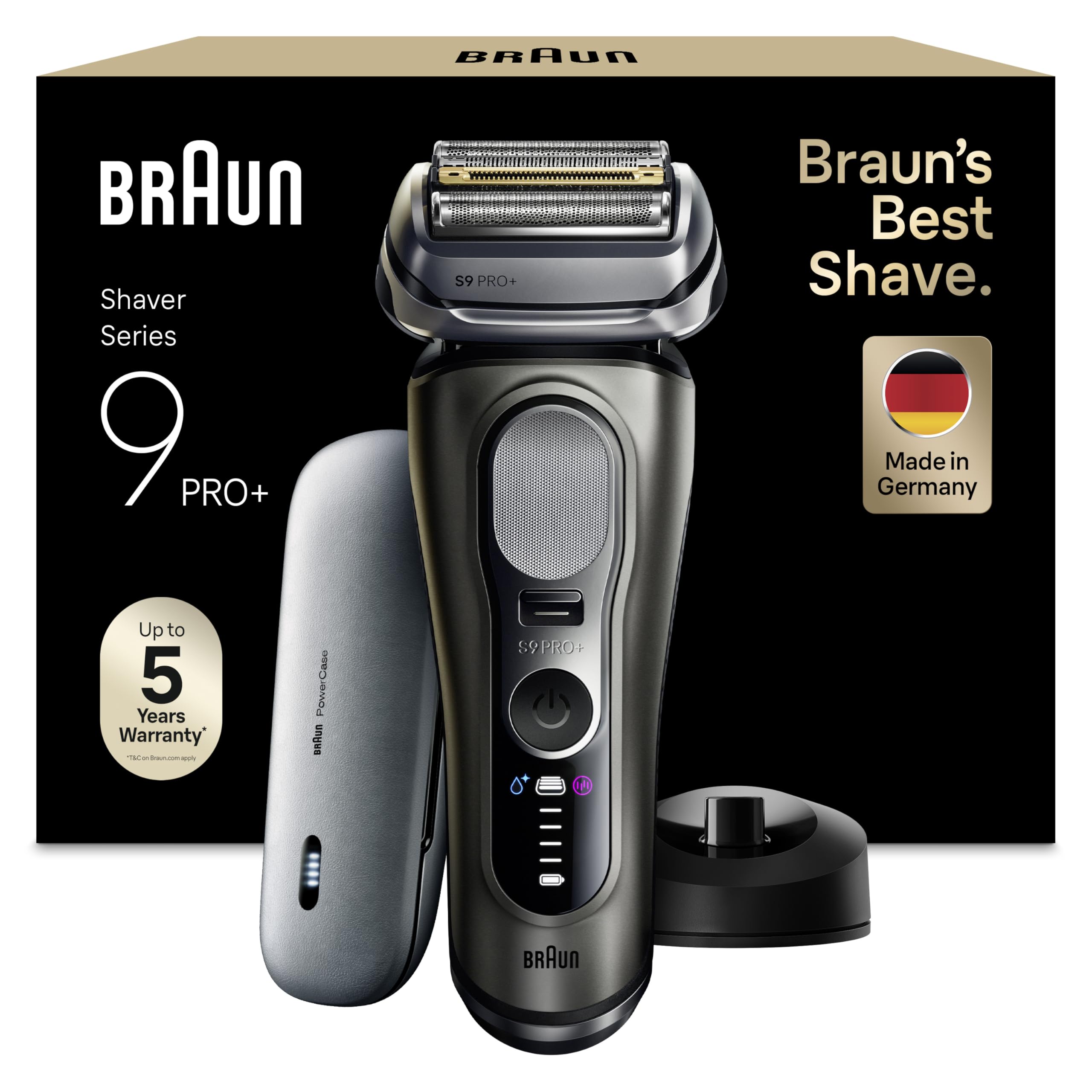 Series 9 PRO+ Elektrorasierer, 5+1 Ultradünne Präzisionsklingen, Pro SensoAdapt, 9625S, Graphit