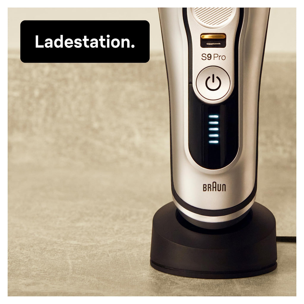 Series 9 Pro Premium Rasierer Herren, Scherkopf, Elektrorasierer & Trimmer, 60 Min. Akkulaufzeit, 1-, 3-, 7-Tage-Bart, 9410s, schwarz
