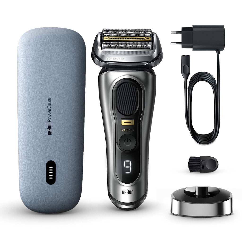 Series 9 Pro+ Rasierer Herren Elektrisch, Elektrorasierer mit 5 Pro Rasierelementen, 9527s, Silber
