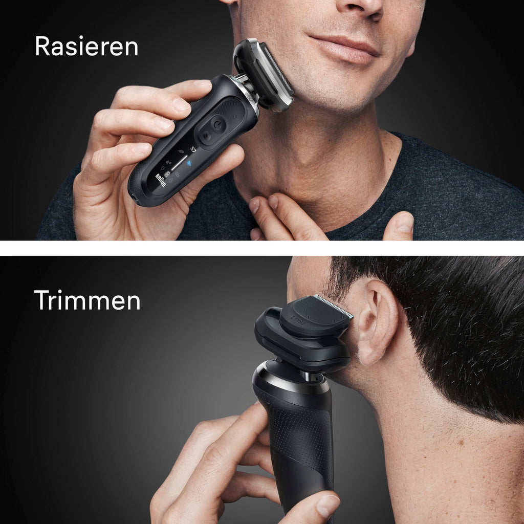 Series 7 Rasierer Herren Elektrisch, Elektrorasierer mit 60 Min. Akku, Rasierapparat-Aufsatz, 72-N1200si, Schwarz