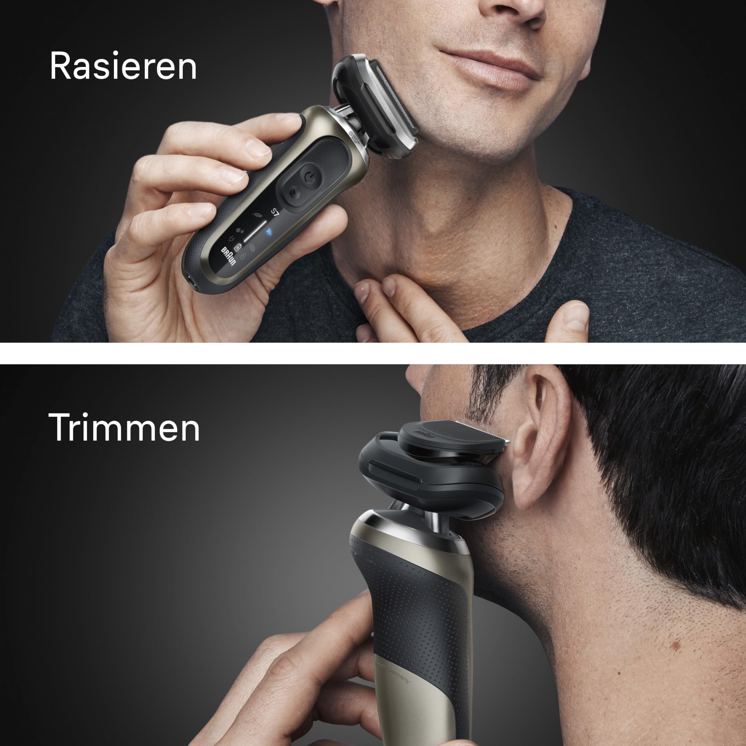 Series 7 Elektrorasierer Herren, Rasierapparat mit 60 Min. Akkulaufzeit, 72-C7200cc, Gold