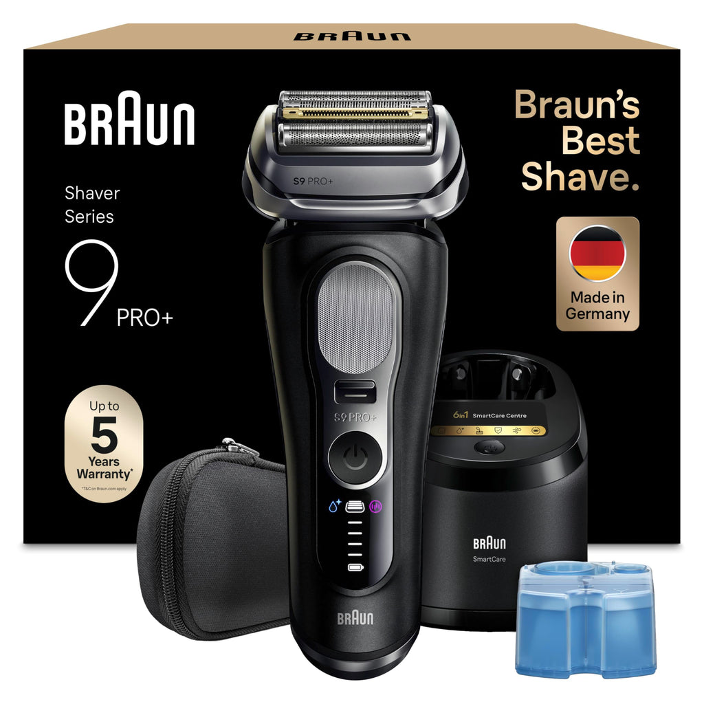 Series 9 PRO+ Elektrorasierer Herren, 5+1 Ultradünne Präzisionsklingen, Pro-SensoAdapt, 9660cc, Schwarz