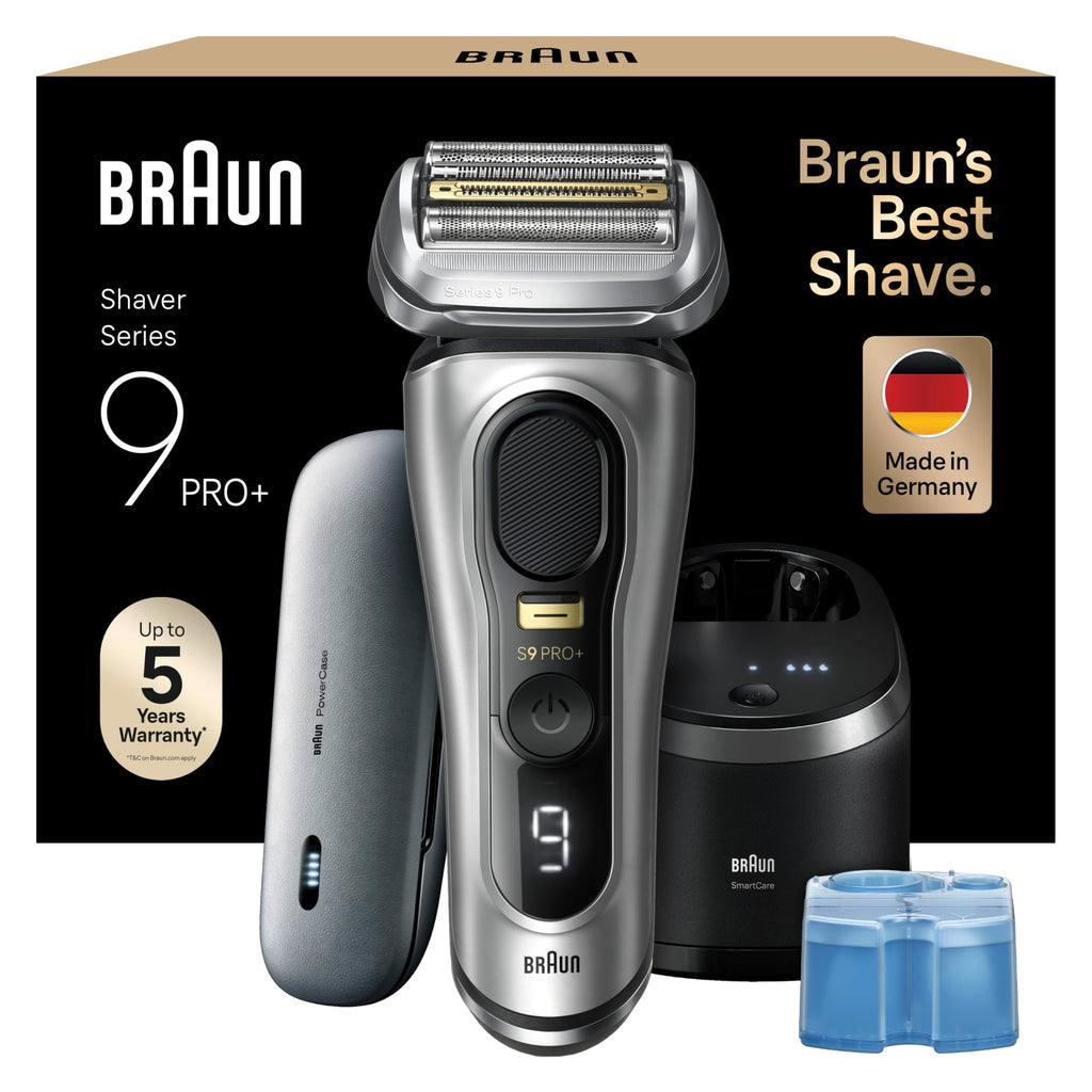 Series 9 Pro+ Rasierer Herren, Elektrorasierer mit 5 Pro Rasierelementen, 9577cc, Silber