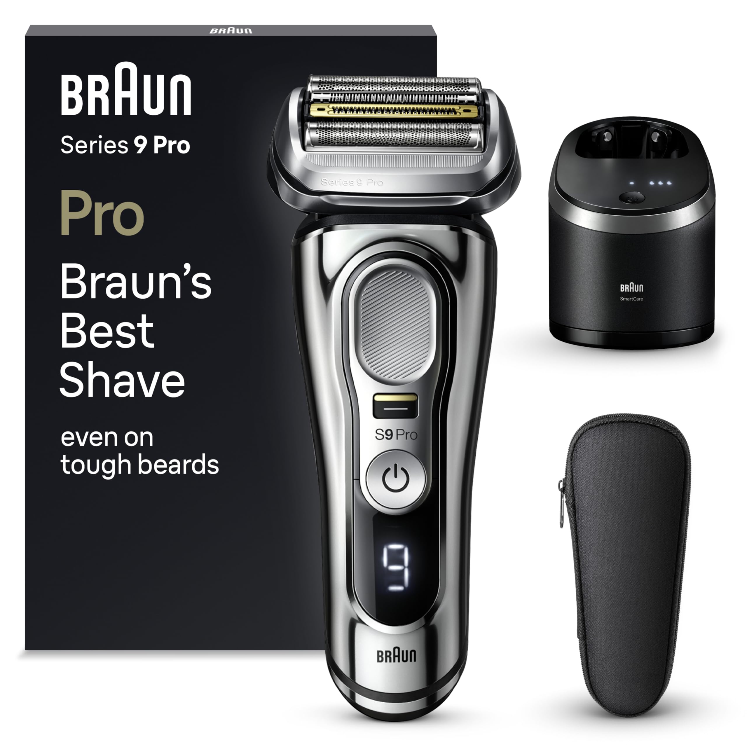 Series 9 Pro Premium Elektrorasierer mit 4+1 Scherkopf, Rasierer Herren Elektrisch, 9486cc, chrom