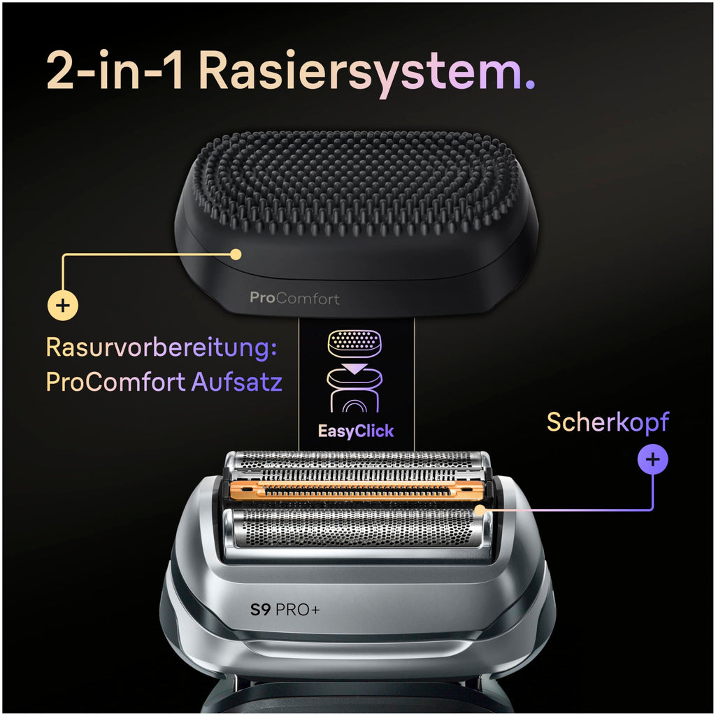 Series 9 PRO+ Elektrorasierer Herren, 5+1 Ultradünne Präzisionsklingen, Pro-SensoAdapt, 9690cce, Schwarz