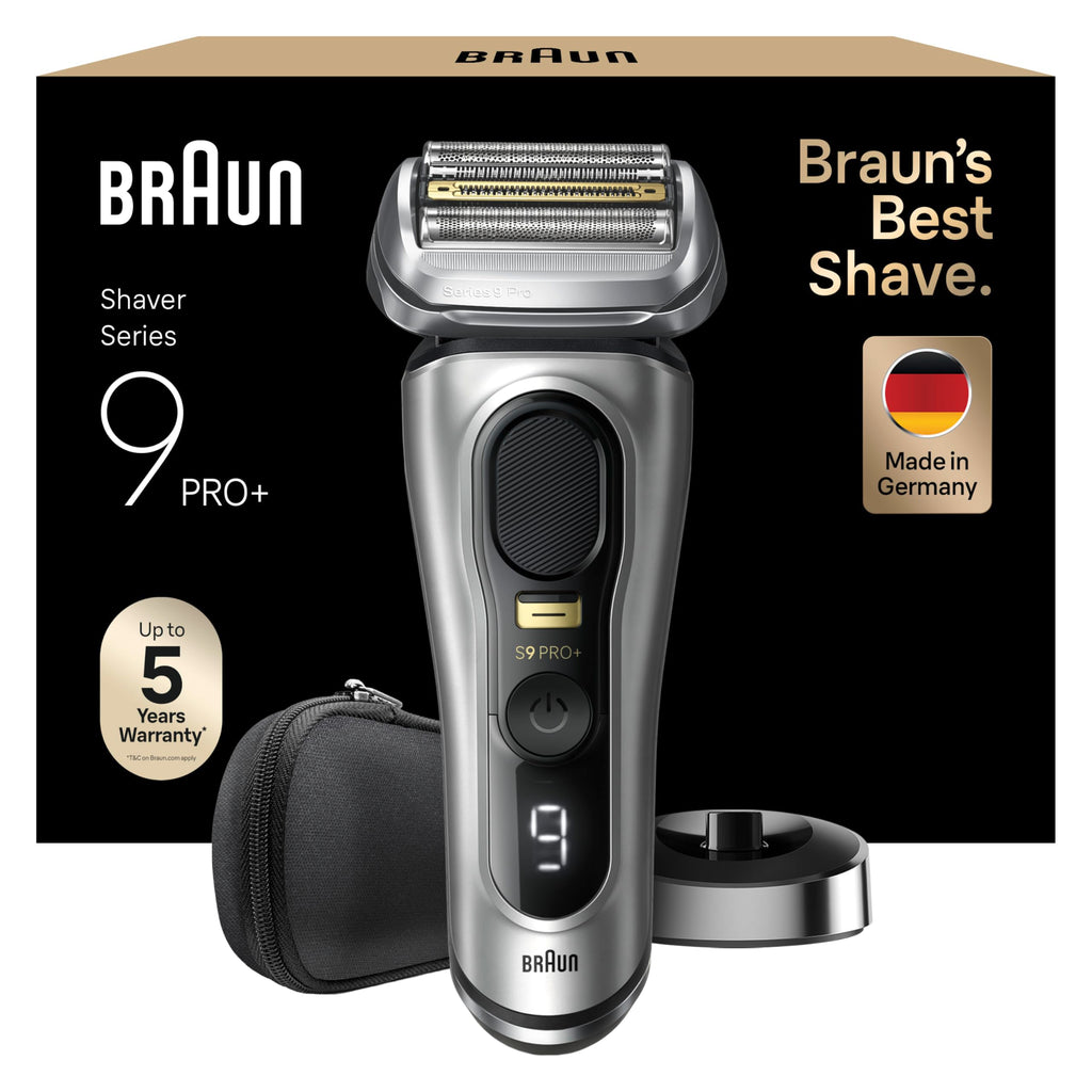 Series 9 Pro+ Rasierer Herren Elektrisch, Elektrorasierer mit 5 Pro Rasierelementen, 9517s, Silber