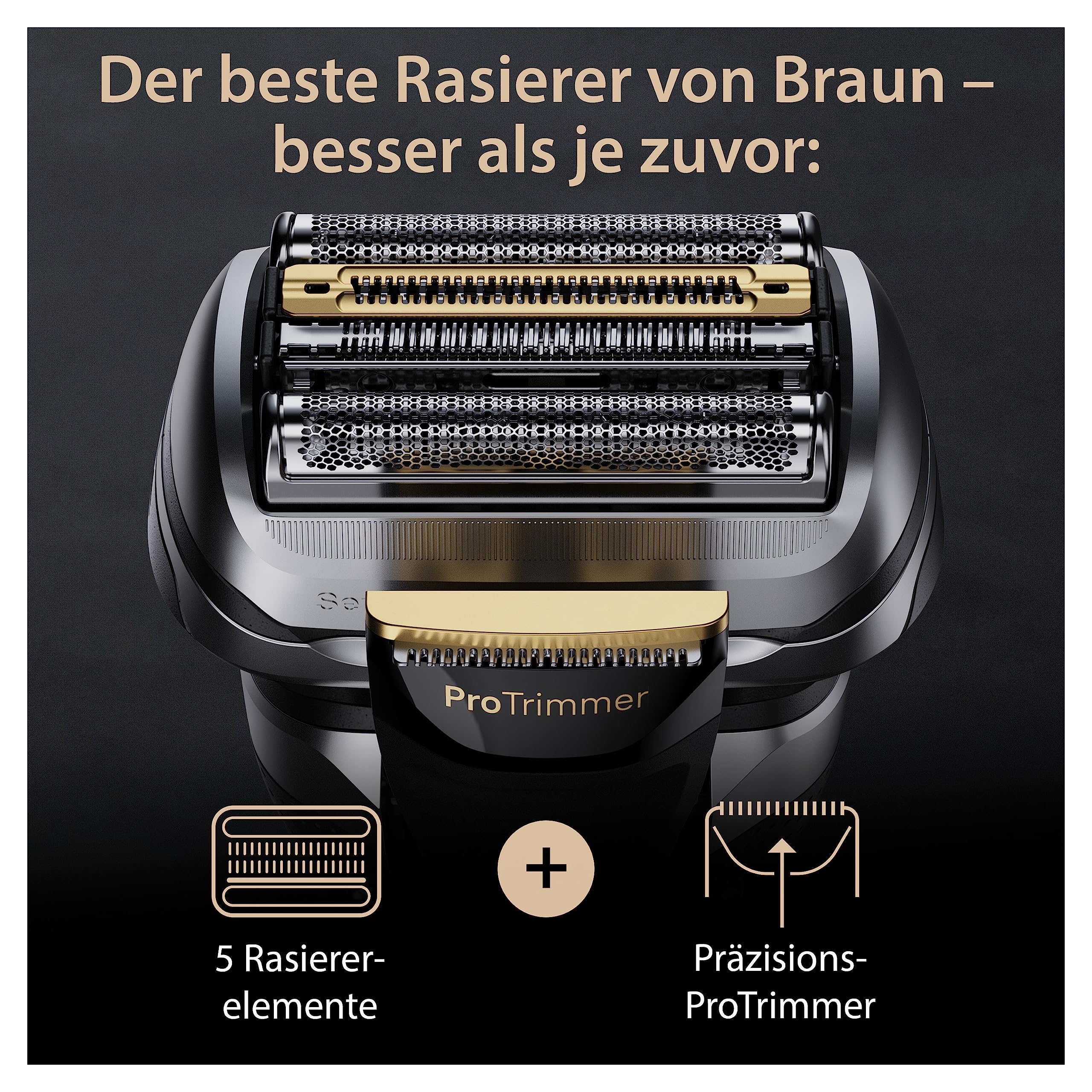 Series 9 Pro+ Rasierer Herren Elektrisch, Elektrorasierer mit 5 Pro Rasierelementen, 9567cc, Silber