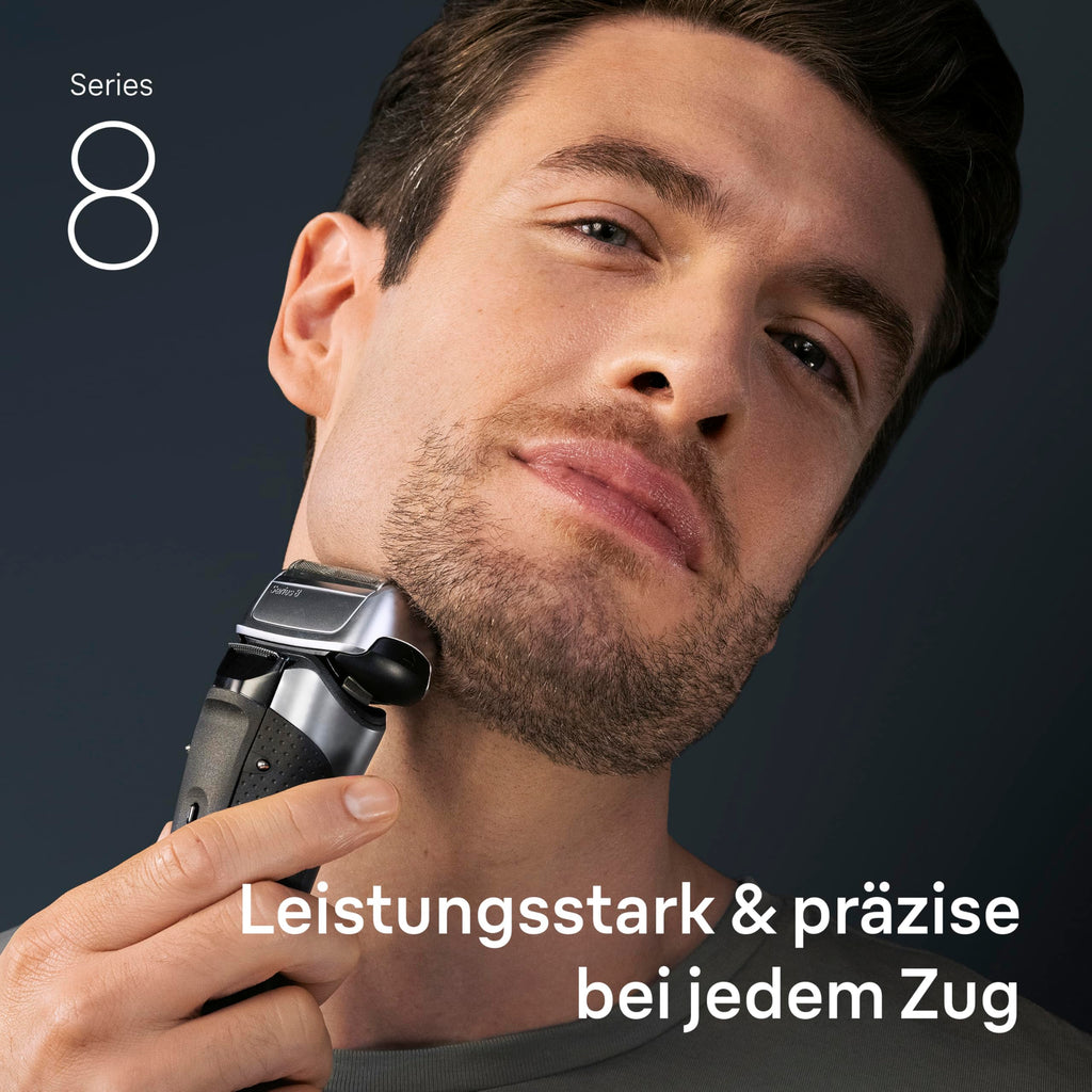 Series 8 Elektrorasierer Herren, 4+1 Präzisionskopf und Trimmer, 8617s, Silber