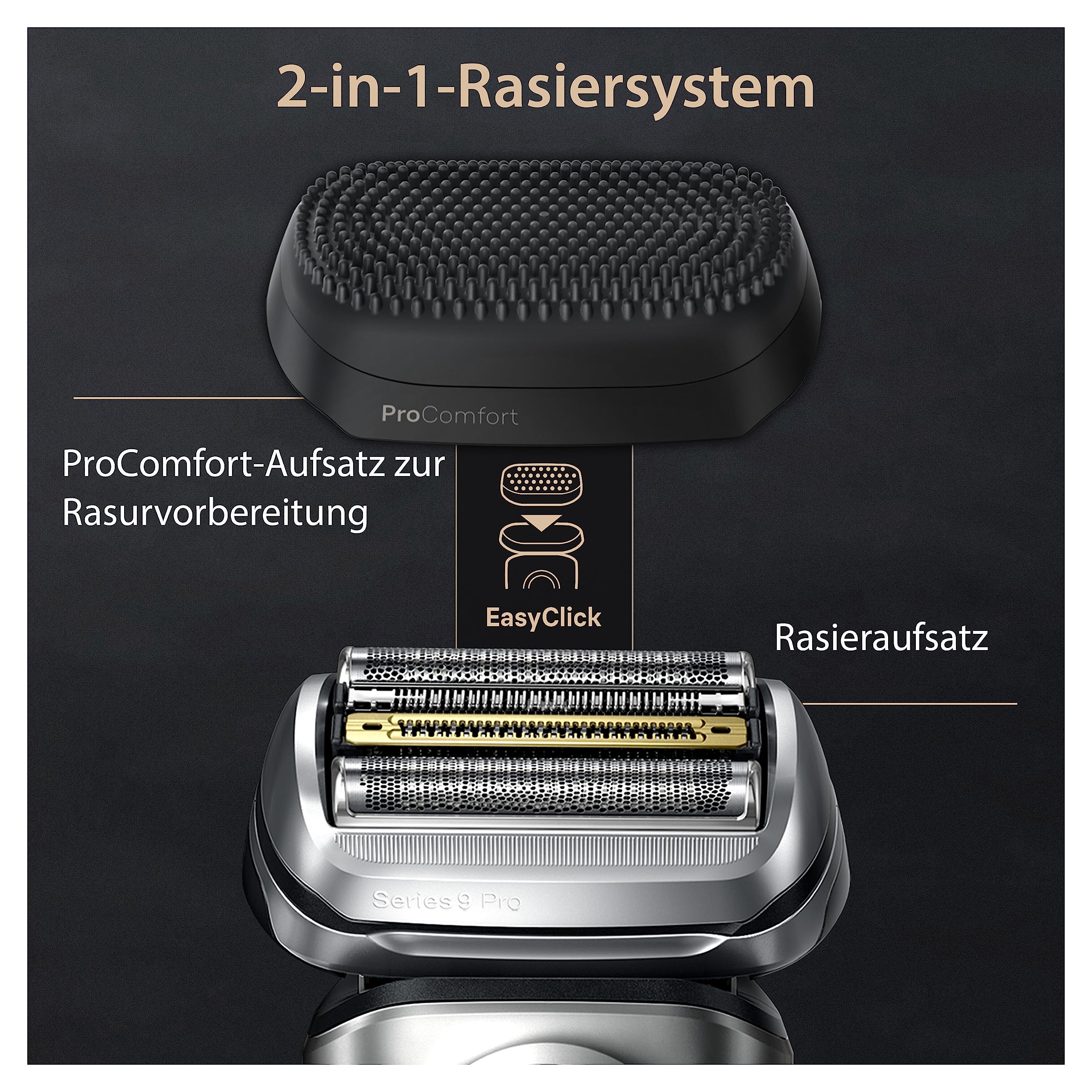 Series 9 Pro+ Rasierer Herren Elektrisch, Elektrorasierer mit 5 Rasierelementen, 9597cc, Silber